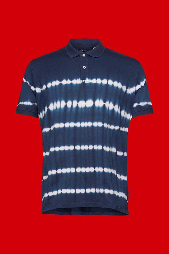 Bawełniana koszulka polo z batikowym wzorem, NAVY, detail image number 6