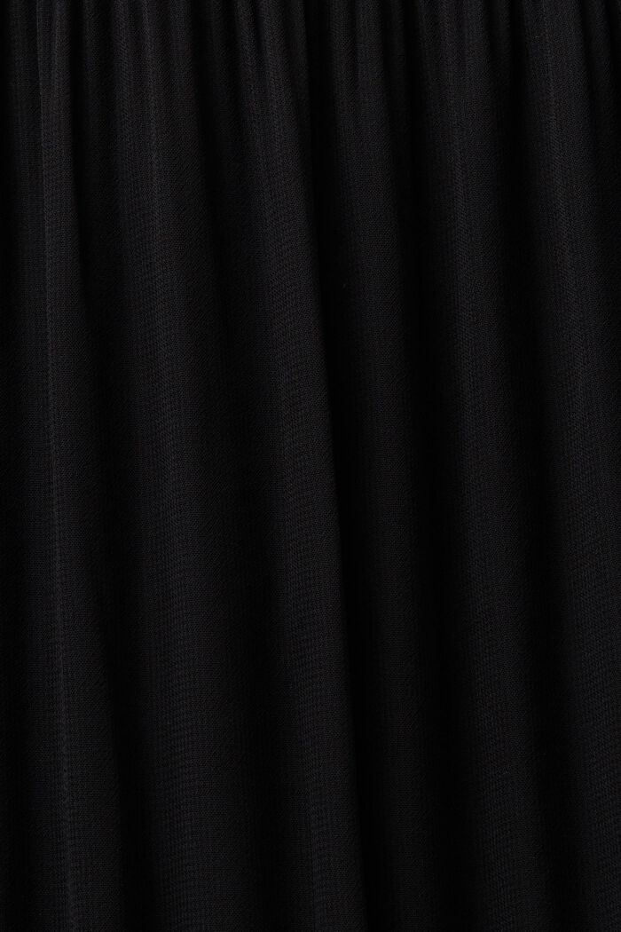 Plisowana spódnica midi z szyfonu, BLACK, detail image number 5