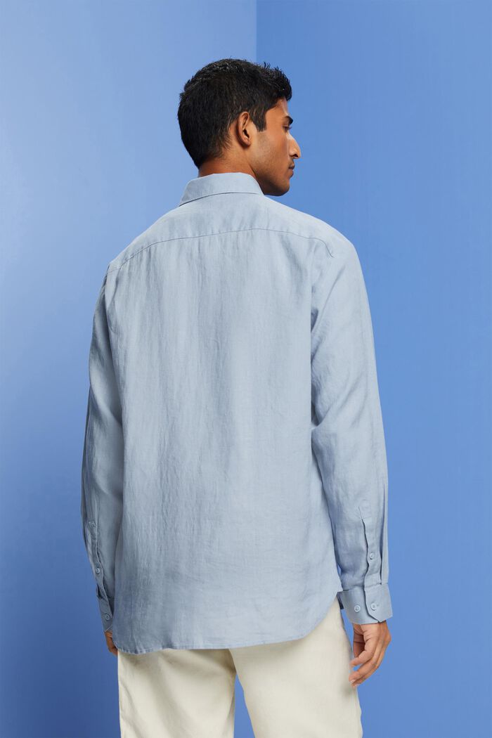 Lniana koszula, LIGHT BLUE LAVENDER, detail image number 3