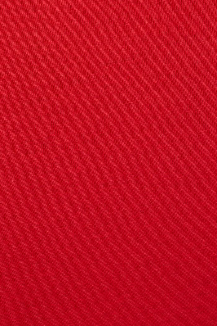 T-shirt z dżerseju z bawełny pima, DARK RED, detail image number 6