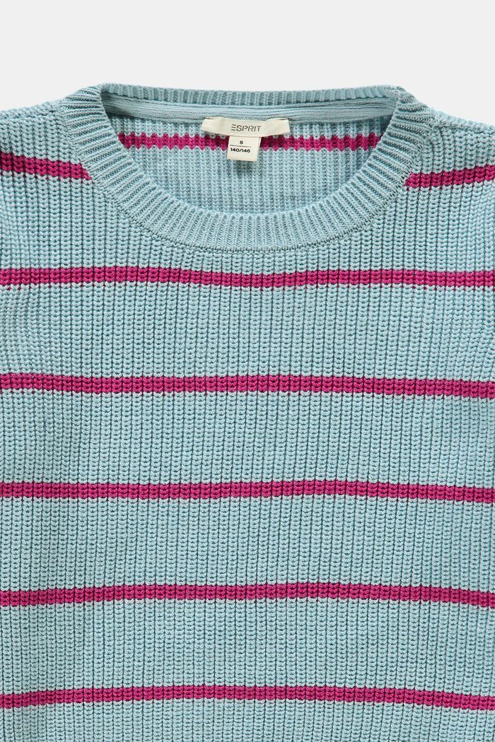 Sweter w paski, LIGHT TURQUOISE, detail image number 2