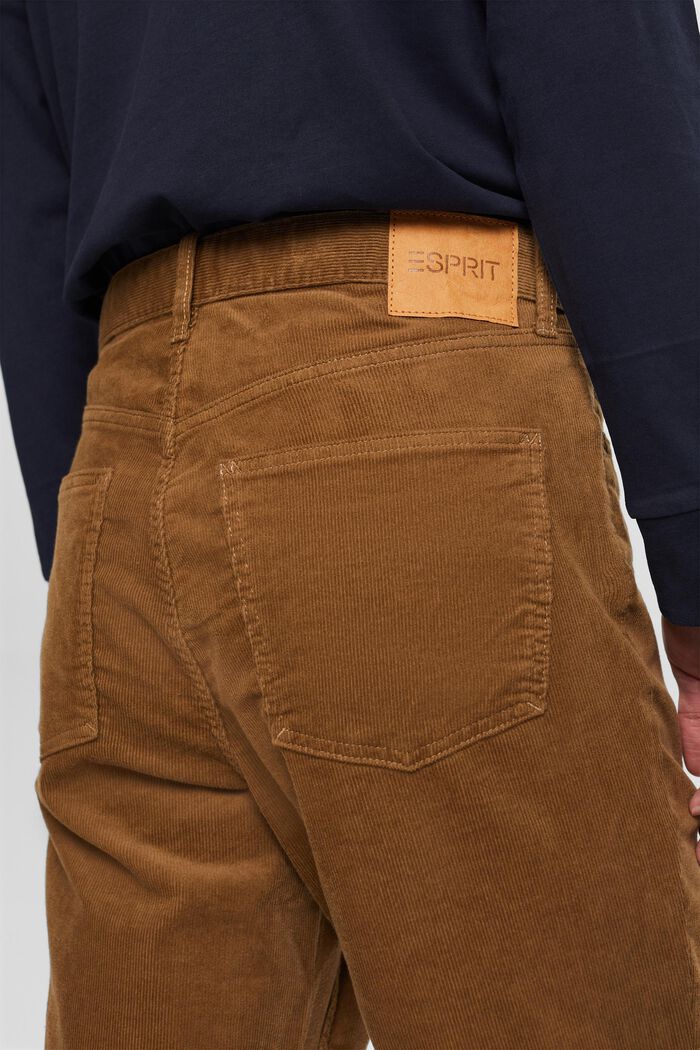Sztruksowe spodnie, straight fit, BARK, detail image number 4