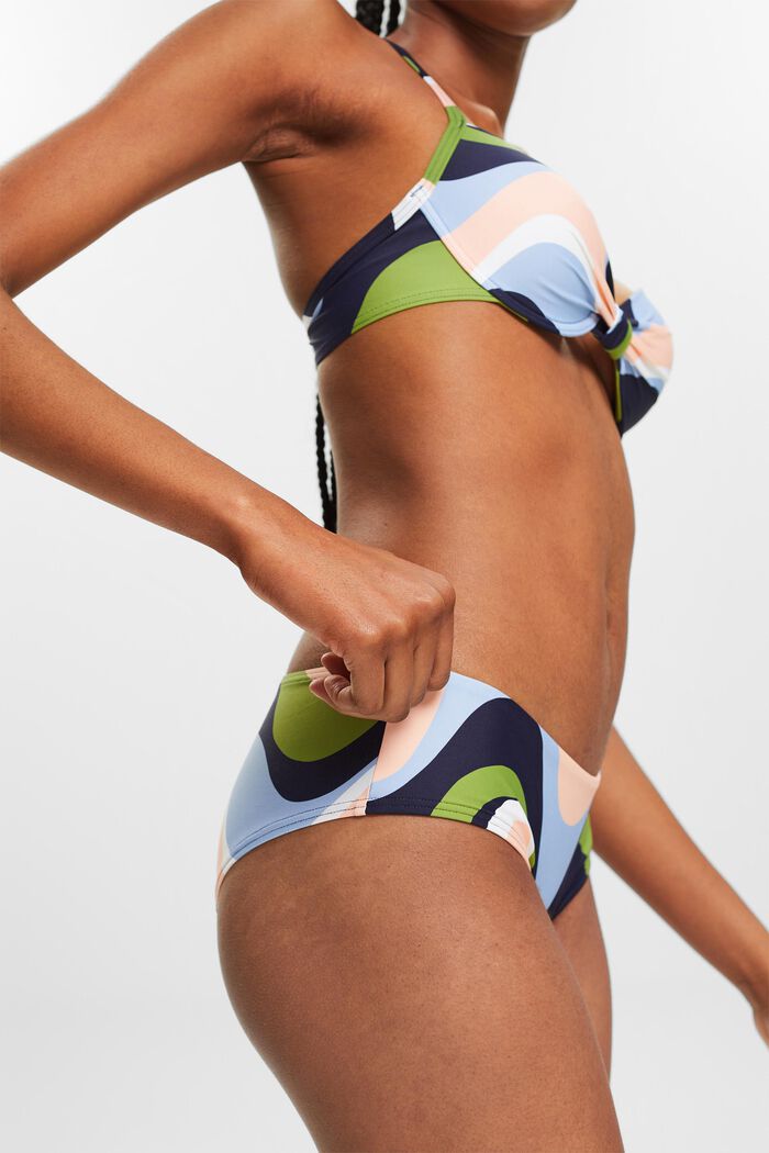 Dół od bikini w stylu biodrówek z nadrukiem, NAVY COLORWAY, detail image number 1