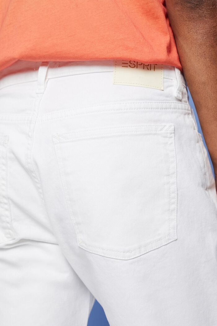 Białe elastyczne dżinsy, WHITE, detail image number 4