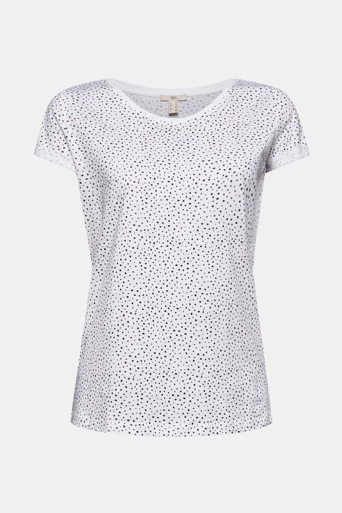 T-shirt z nadrukiem w 100% z bawełny organicznej, WHITE, overview