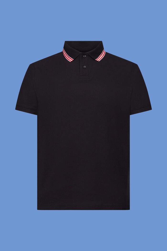 Koszulka polo z piki z połyskiem, 100% bawełna, BLACK, detail image number 5