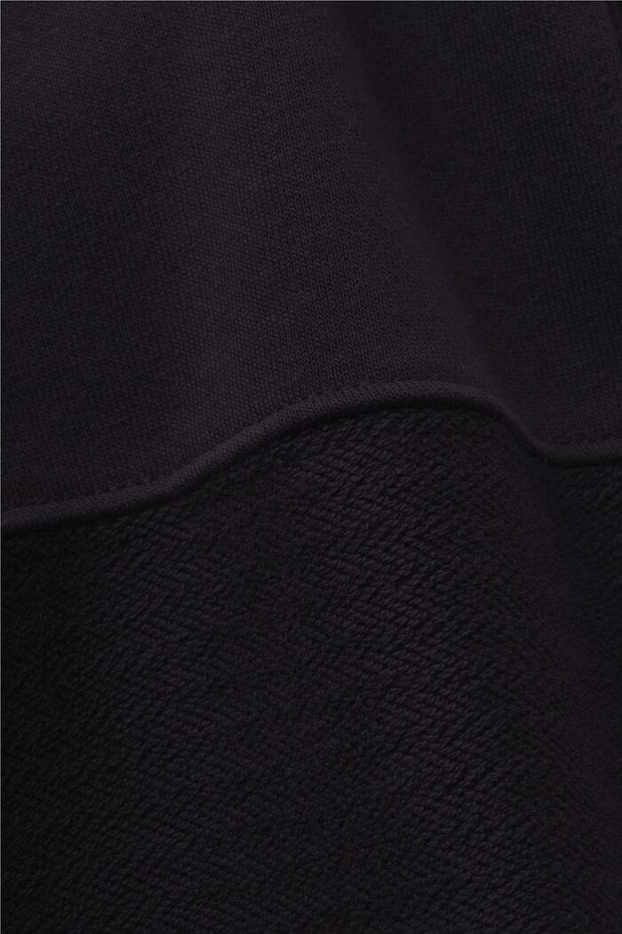 Skrócona bluza z kapturem w patchworkowym stylu, BLACK, detail image number 4