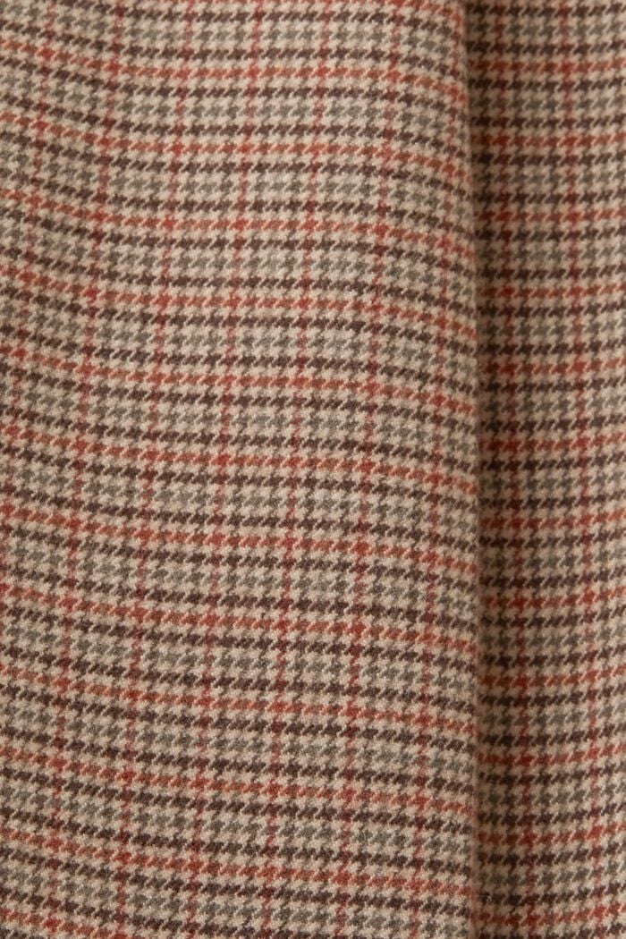 Spodnie w pepitkę z wysokim stanem, CARAMEL, detail image number 5