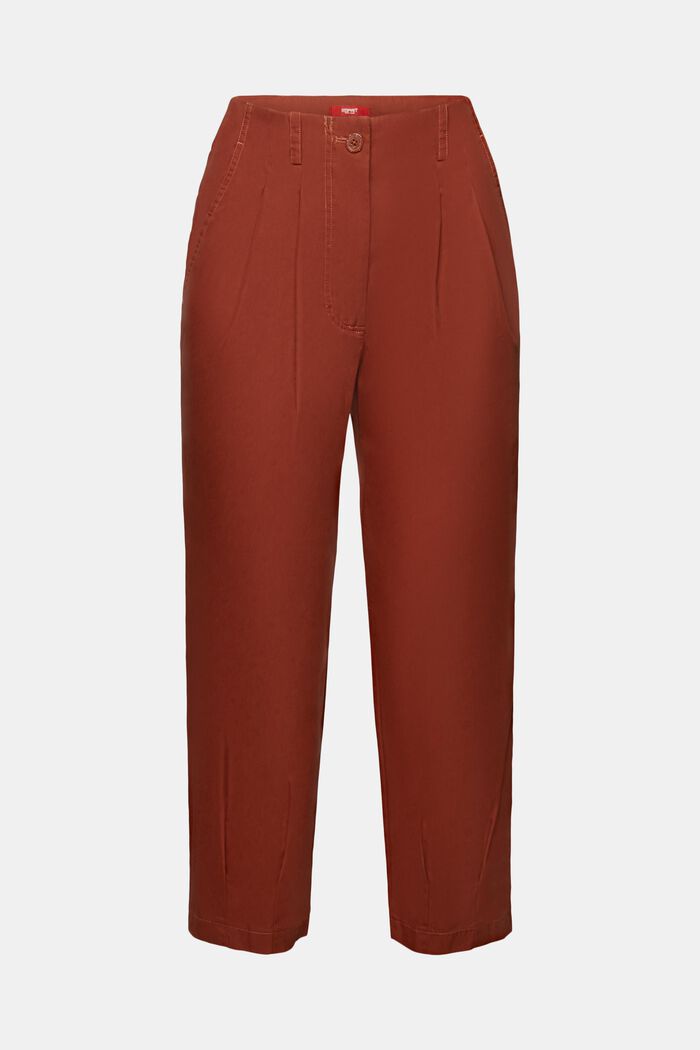 Skrócone spodnie chino, RUST BROWN, detail image number 7