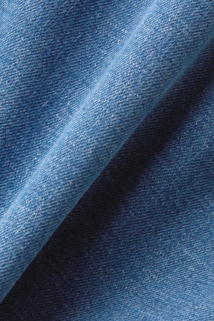 Skrócona, dżinsowa kurtka o kroju oversize, BLUE MEDIUM WASHED, detail image number 5