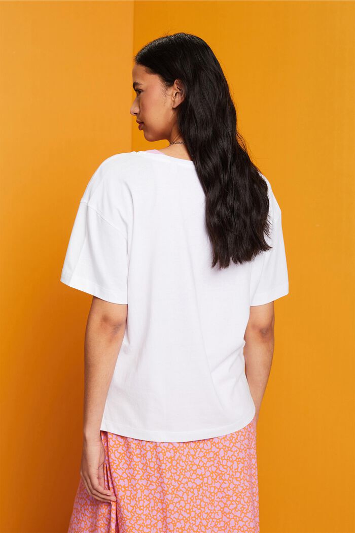 T-shirt oversize, TENCEL™, WHITE, detail image number 3