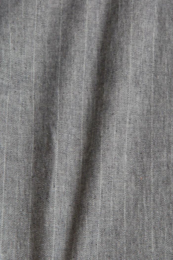 Z lnem: spodnie cygaretki, GREY, detail image number 4