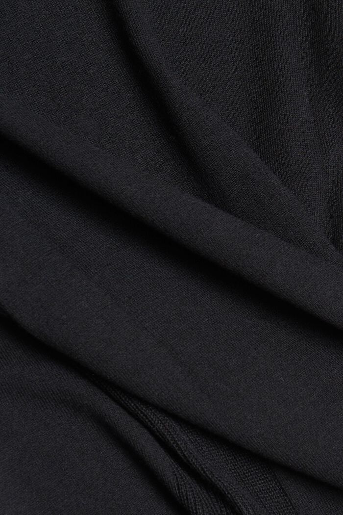Sweter z dłuższym tyłem, z mieszanki z bawełną ekologiczną, BLACK, detail image number 5