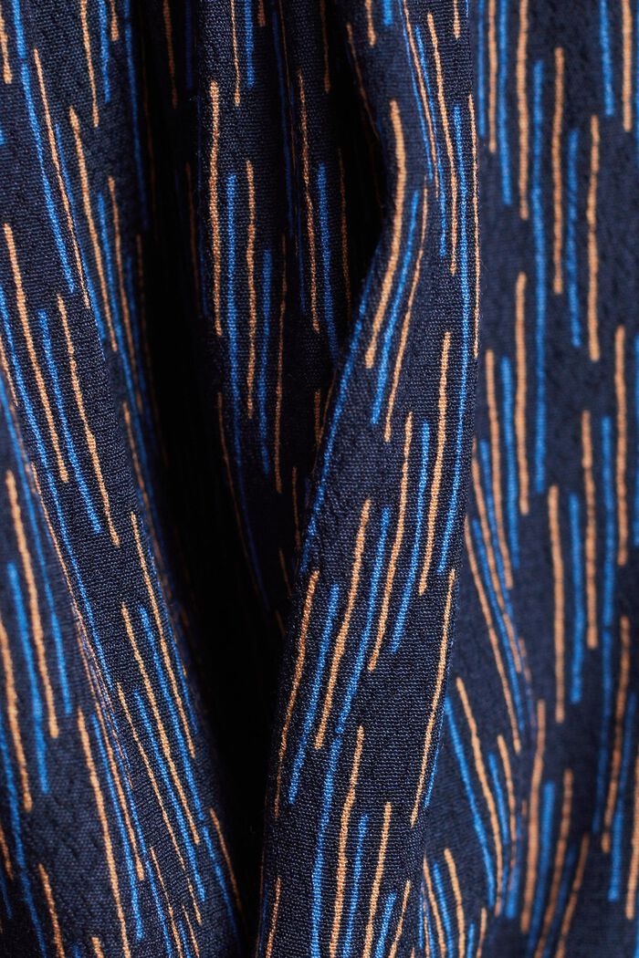 Bluzka z krepy z wzorem na całej powierzchni, NAVY, detail image number 5