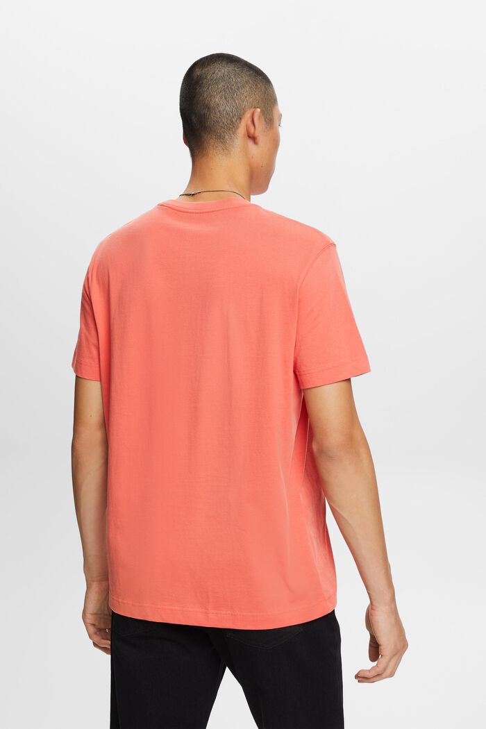 T-shirt z nadrukiem z przodu, 100% bawełna, CORAL RED, detail image number 4