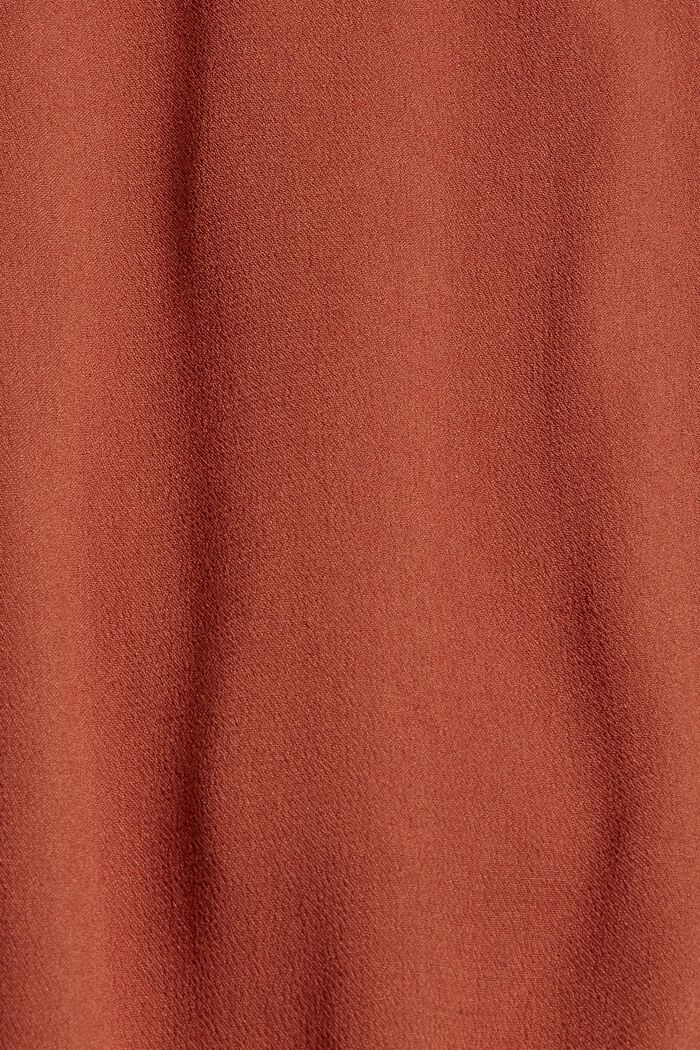 Sukienka midi z krepy z wiskozy, TERRACOTTA, detail image number 4
