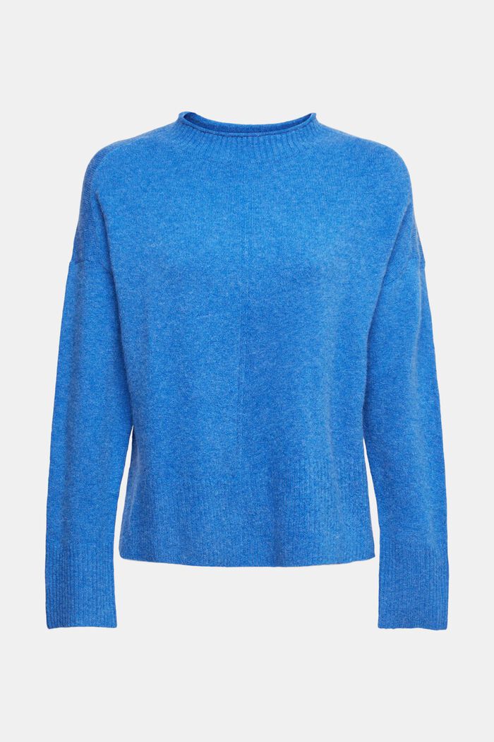 Z wełną: przytulny sweter ze stójką, BRIGHT BLUE, detail image number 2