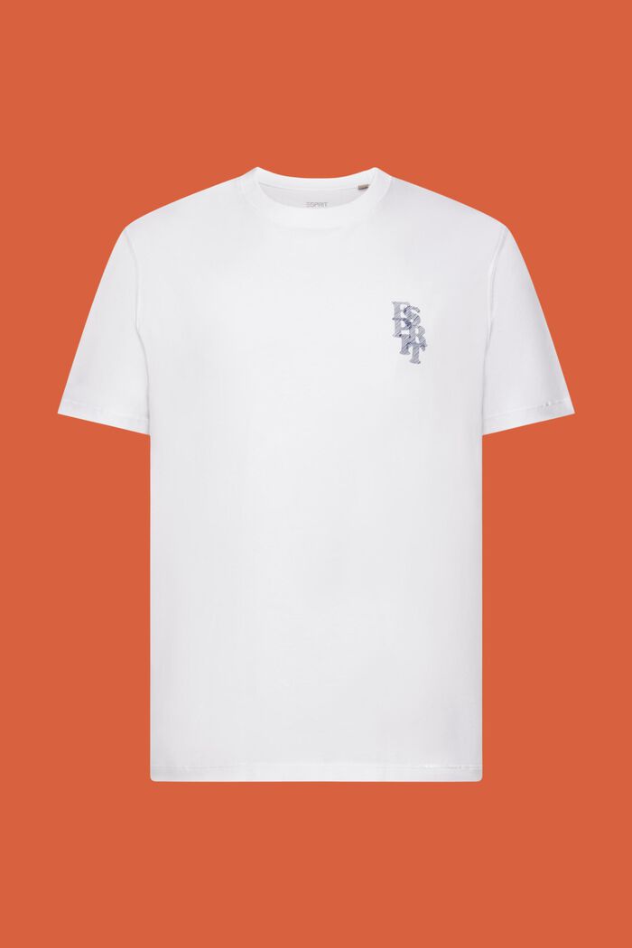T-shirt z logo, 100% bawełna, WHITE, detail image number 6