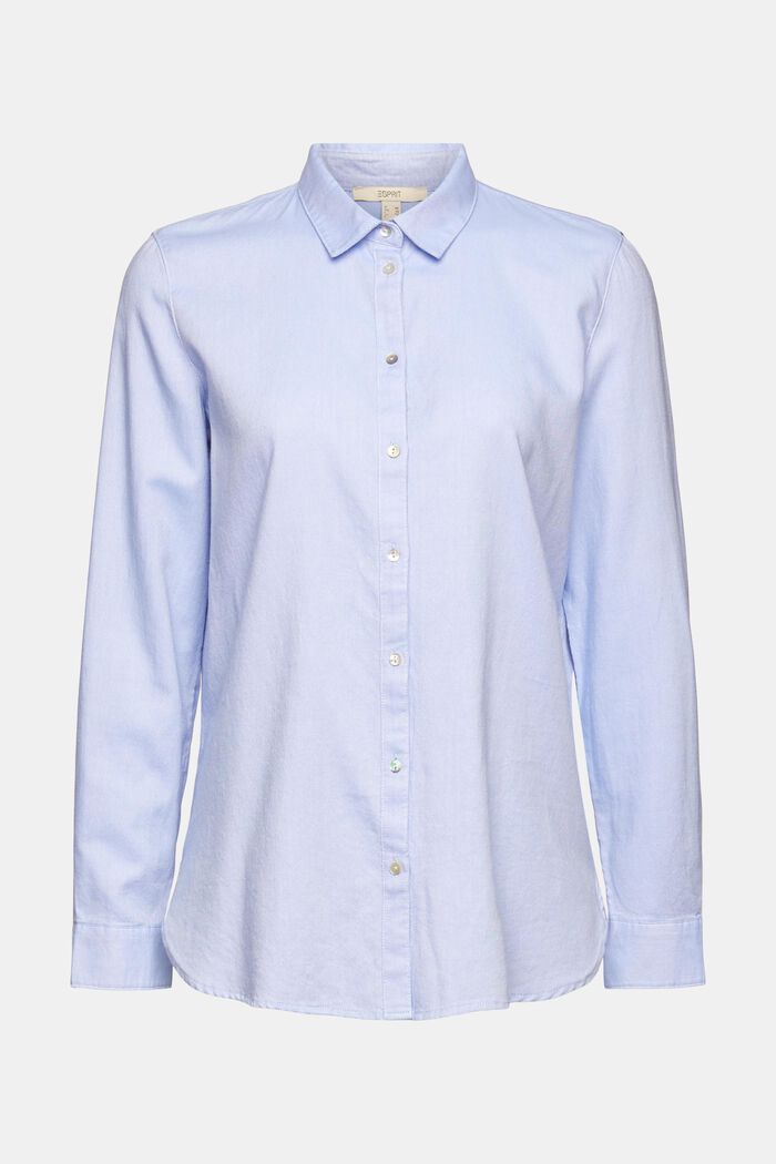 Bluzka koszulowa ze 100% bawełny, LIGHT BLUE, overview