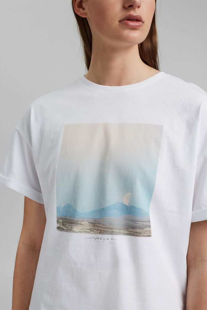 T-shirt z fotonadrukiem, 100% bawełny, WHITE, detail image number 2