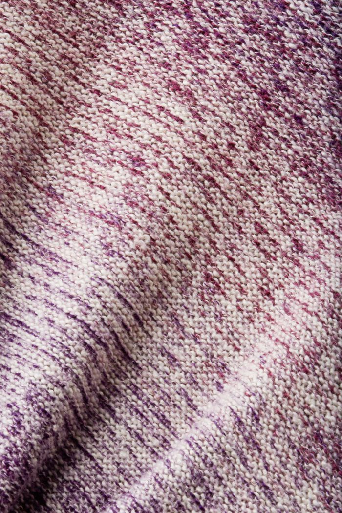 Dzianinowy sweter z muliny, DARK PURPLE, detail image number 4