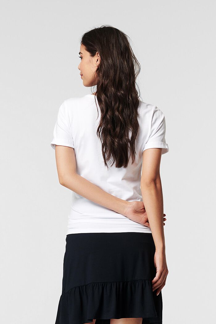 T-shirt z nadrukiem, bawełna organiczna, BRIGHT WHITE, detail image number 1