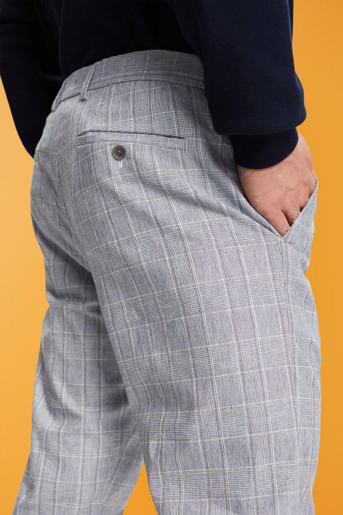 Spodnie od garnituru w kratkę, slim fit, LIGHT BLUE, detail image number 4
