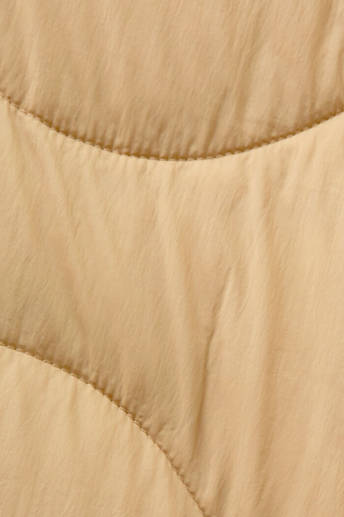 Pikowany płaszcz, KHAKI BEIGE, detail image number 6