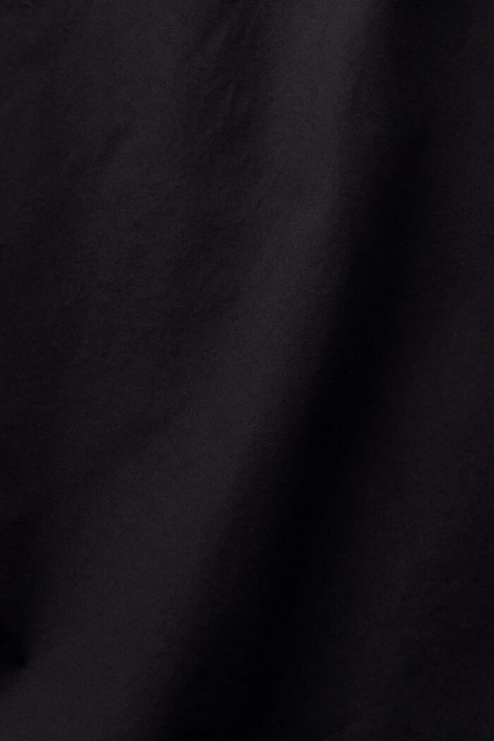 Koszula z krótkim rękawem z popeliny bawełnianej, BLACK, detail image number 5