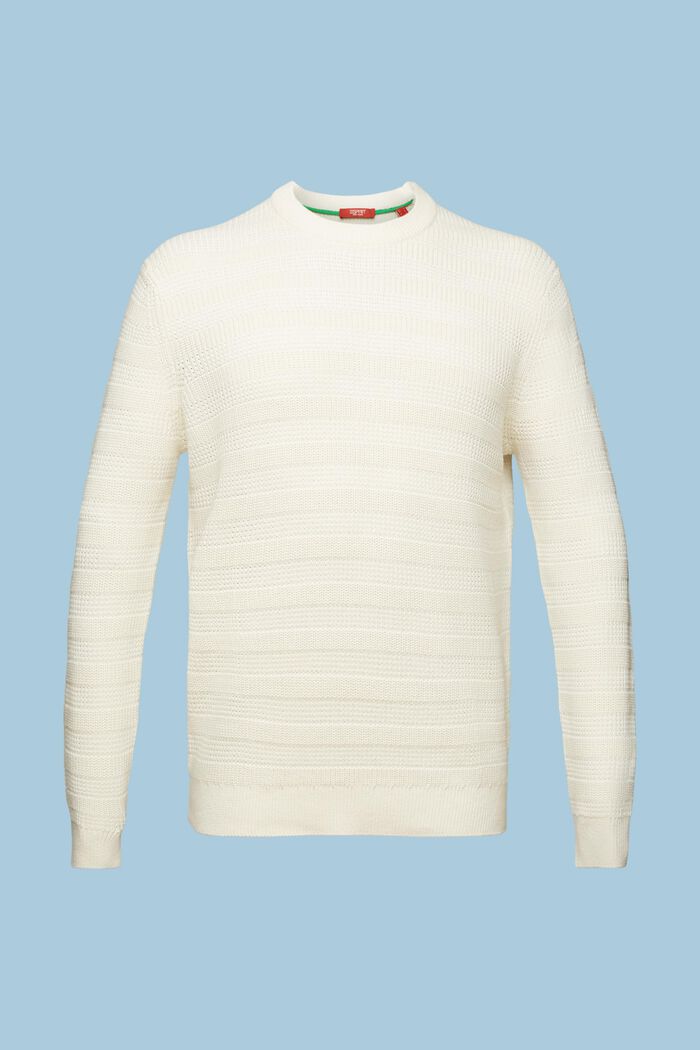 Fakturowany sweter z okrągłym dekoltem, ICE, detail image number 6