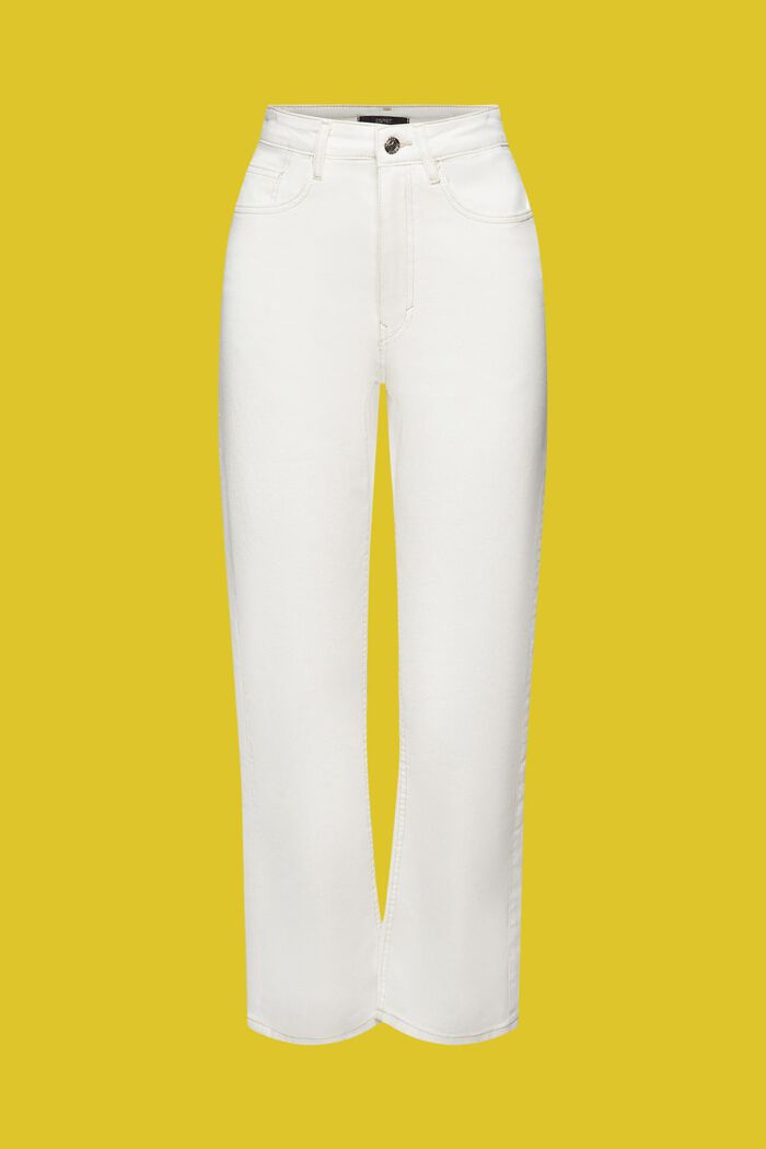Skrócone dżinsy z prostymi nogawkami, WHITE, detail image number 6