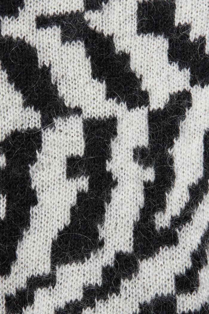 Sweter z mieszanki wełny i moheru, BLACK, detail image number 4