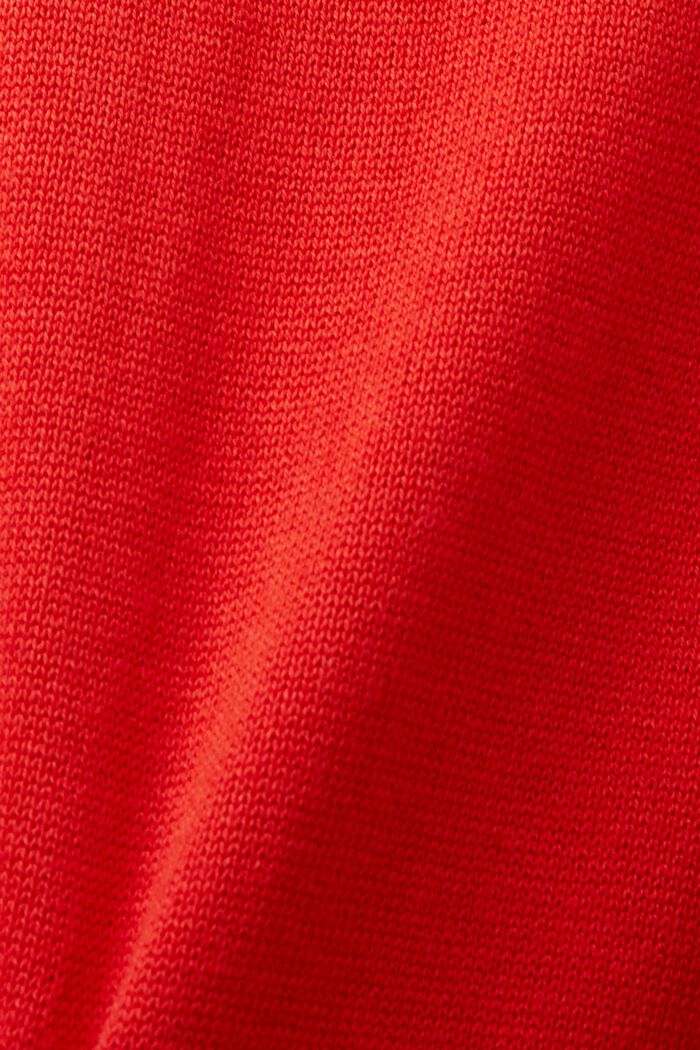Dzianinowa sukienka mini z golfem, RED, detail image number 5