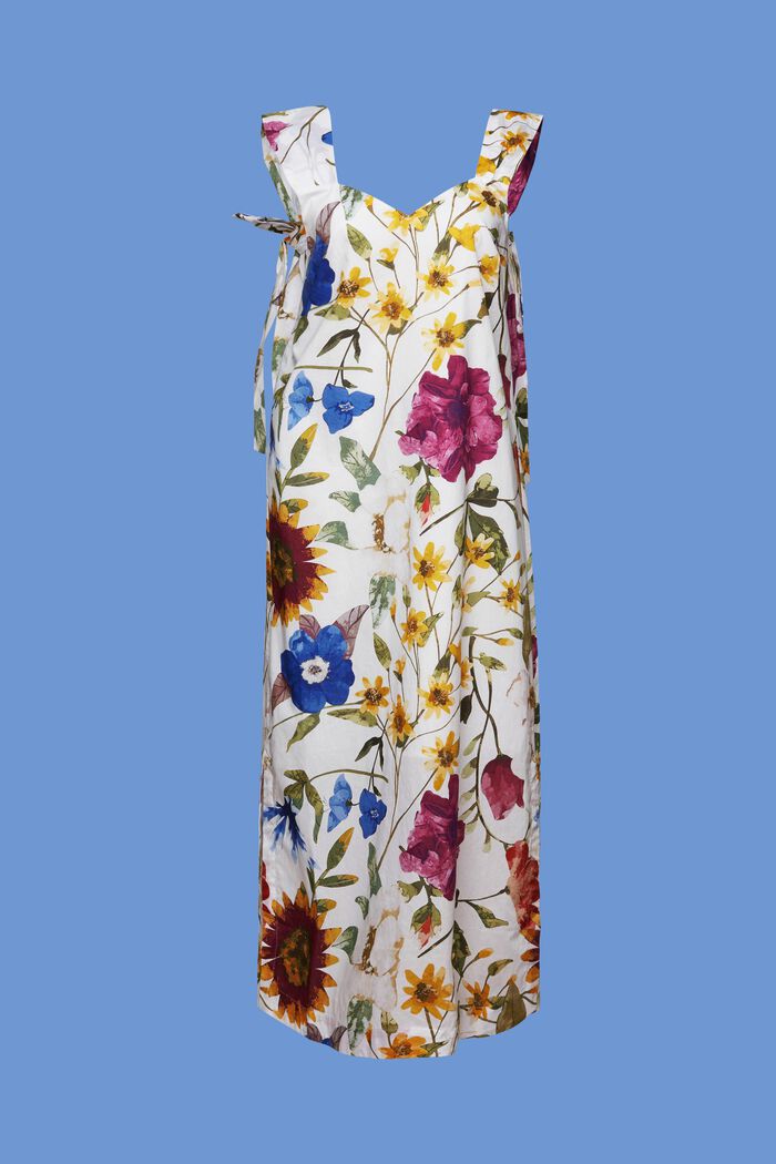 Wzorzysta sukienka midi, WHITE, detail image number 6