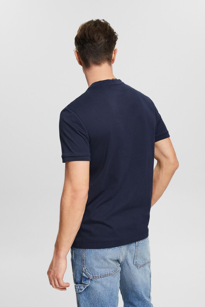 Dżersejowy T-shirt henley, NAVY, detail image number 2