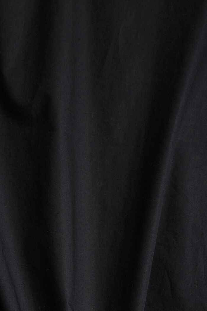 Koszulowa bluzka ze 100% bawełny, BLACK, detail image number 4