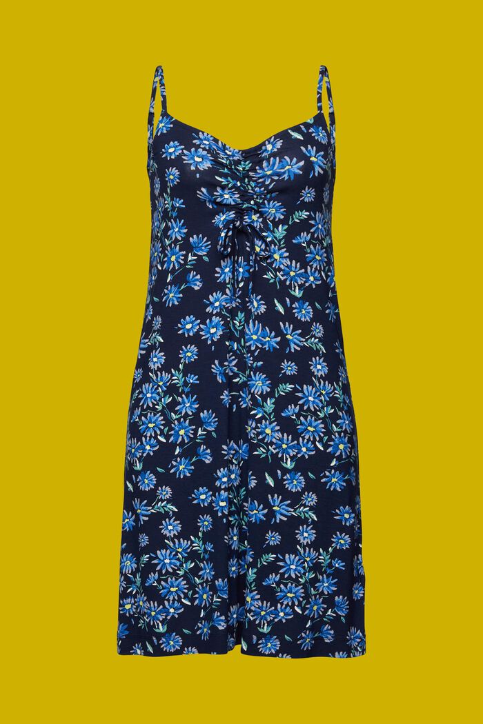 Sukienka z wzorzystego jerseyu, NAVY, detail image number 6