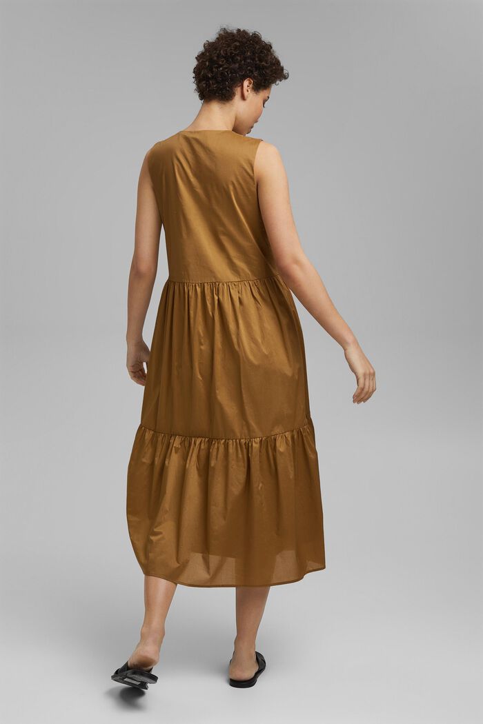 Bawełniana sukienka midi bez rękawów z falbanami, BARK, detail image number 2
