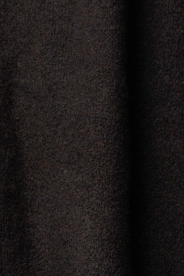 Kardigan bez rękawów z mieszanki wełnianej, BLACK, detail image number 1