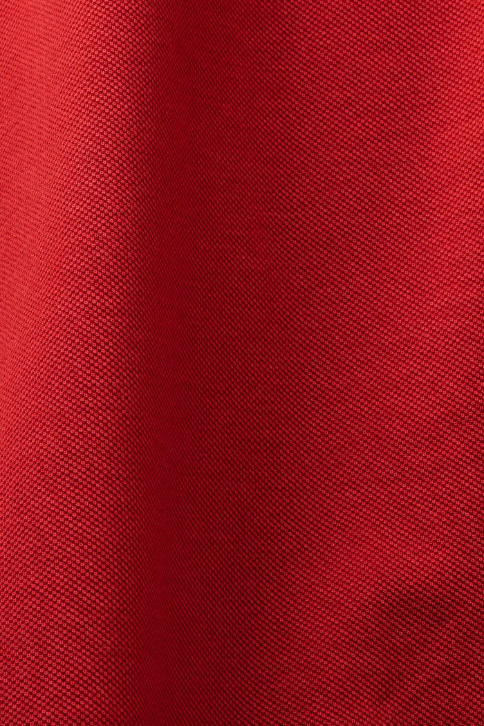 Koszulka polo z piki bawełnianej, DARK RED, detail image number 6