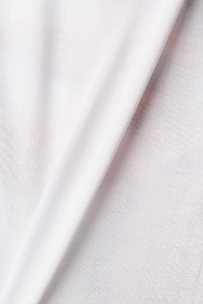 T-shirt z nadrukiem i dekoltem w serek, WHITE, detail image number 1