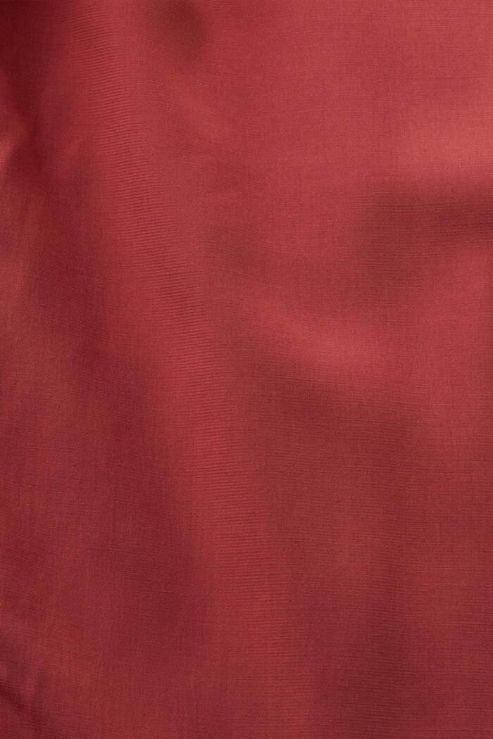 Bluzka z dekoltem w serek, LENZING™ ECOVERO™, TERRACOTTA, detail image number 4