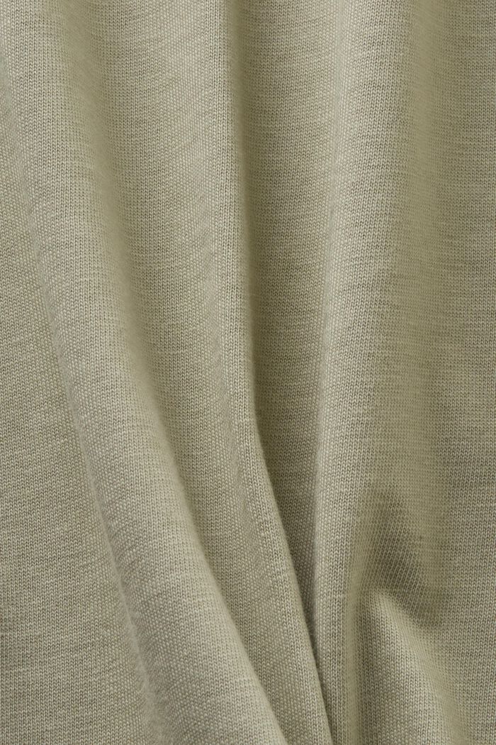 T-shirt z nadrukiem z bawełny organicznej, DUSTY GREEN, detail image number 4