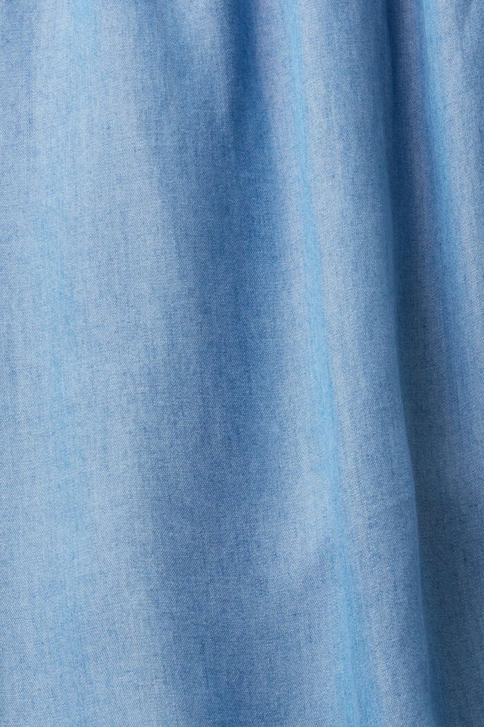 Marszczona, wąska sukienka z imitacji denimu, BLUE MEDIUM WASHED, detail image number 6