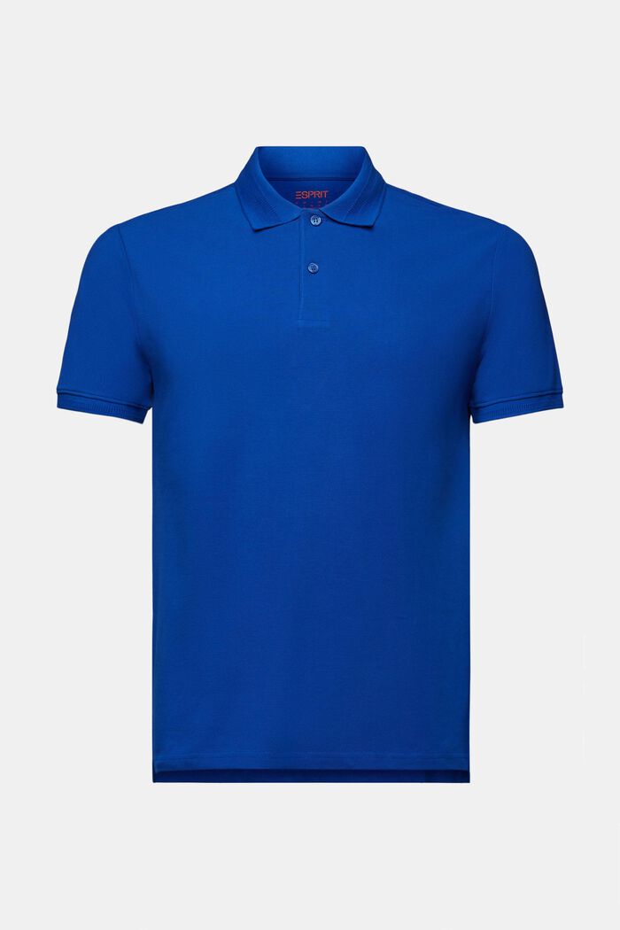 Koszulka polo z piki bawełnianej, BRIGHT BLUE, detail image number 5