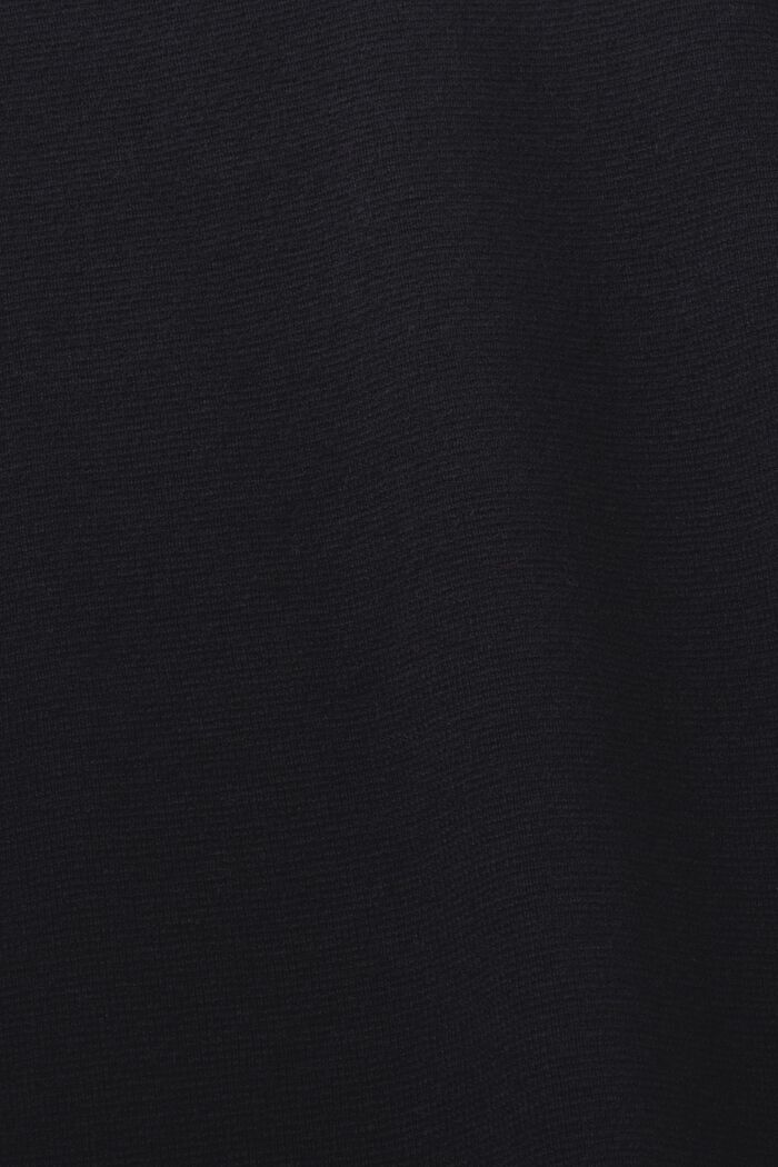 Sweter basic z dekoltem w serek, mieszanka wełniana, BLACK, detail image number 5