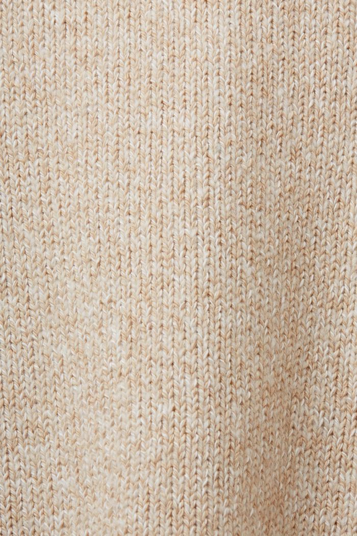 Sweter z okrągłym dekoltem, mieszanka z wełną, SAND, detail image number 5
