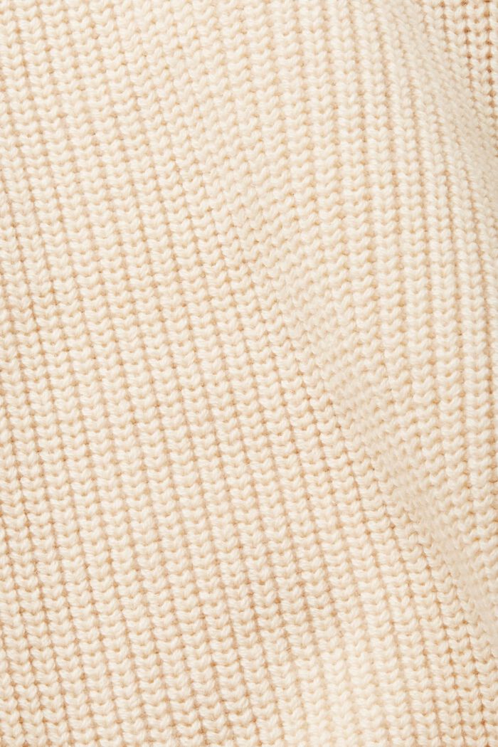 Sweter dzianinowy z zamkiem do połowy długości, LIGHT TAUPE, detail image number 4