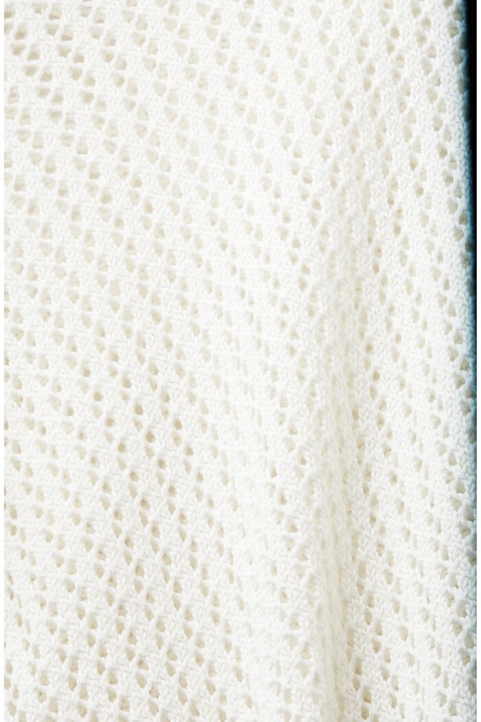 Fakturowany sweter z bawełny organicznej, OFF WHITE, detail image number 5