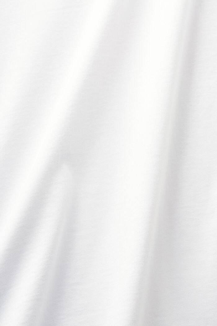 T-shirt z dekoltem w serek, WHITE, detail image number 4